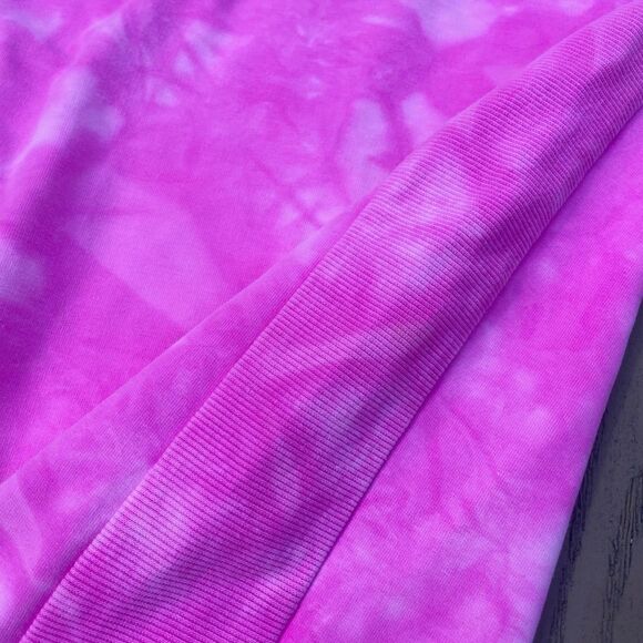All in Motion Size Medium Bright Pink Tie Dye Oversized Sweatshirt - Picture 4 of 7